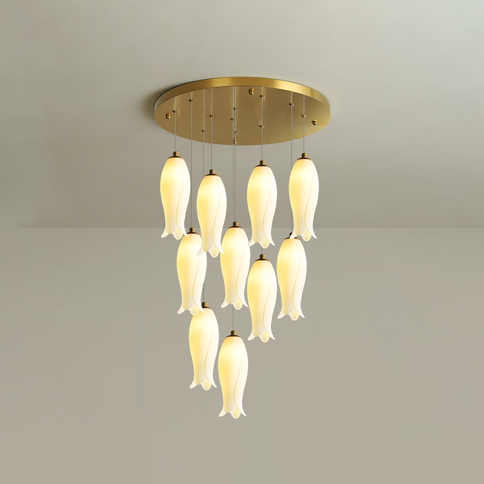 Sylirion Alabaster Brass Chandelier - Lamp Outdoor
