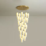 Sylirion Alabaster Brass Chandelier - Lamp Outdoor