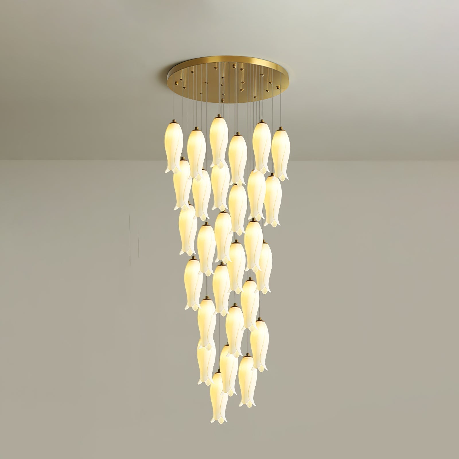 Sylirion Alabaster Brass Chandelier - Lamp Outdoor