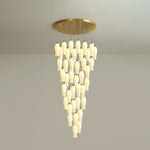 Sylirion Alabaster Brass Chandelier - Lamp Outdoor