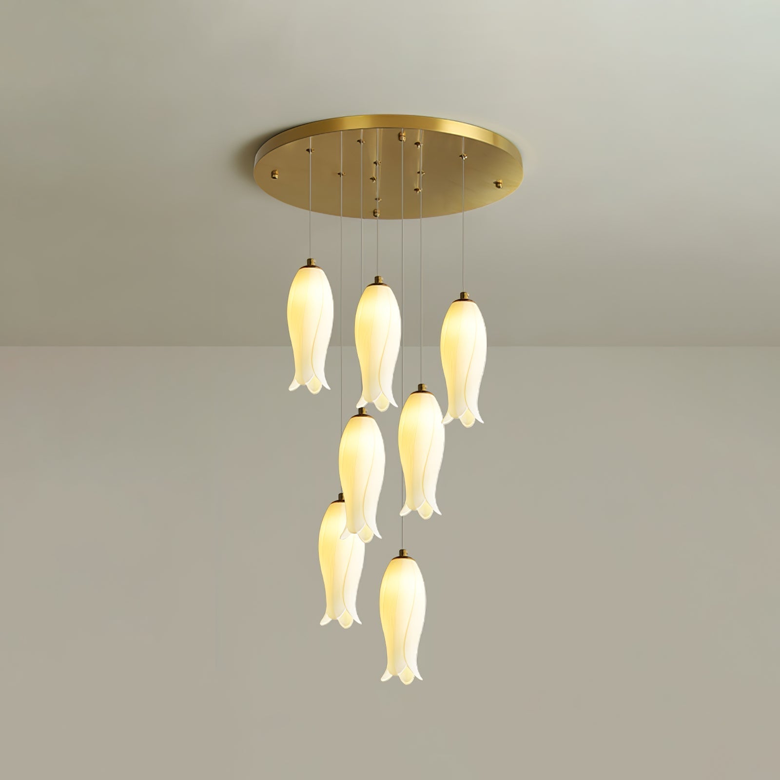 Sylirion Alabaster Brass Chandelier - Lamp Outdoor