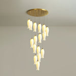 Sylirion Alabaster Brass Chandelier - Lamp Outdoor
