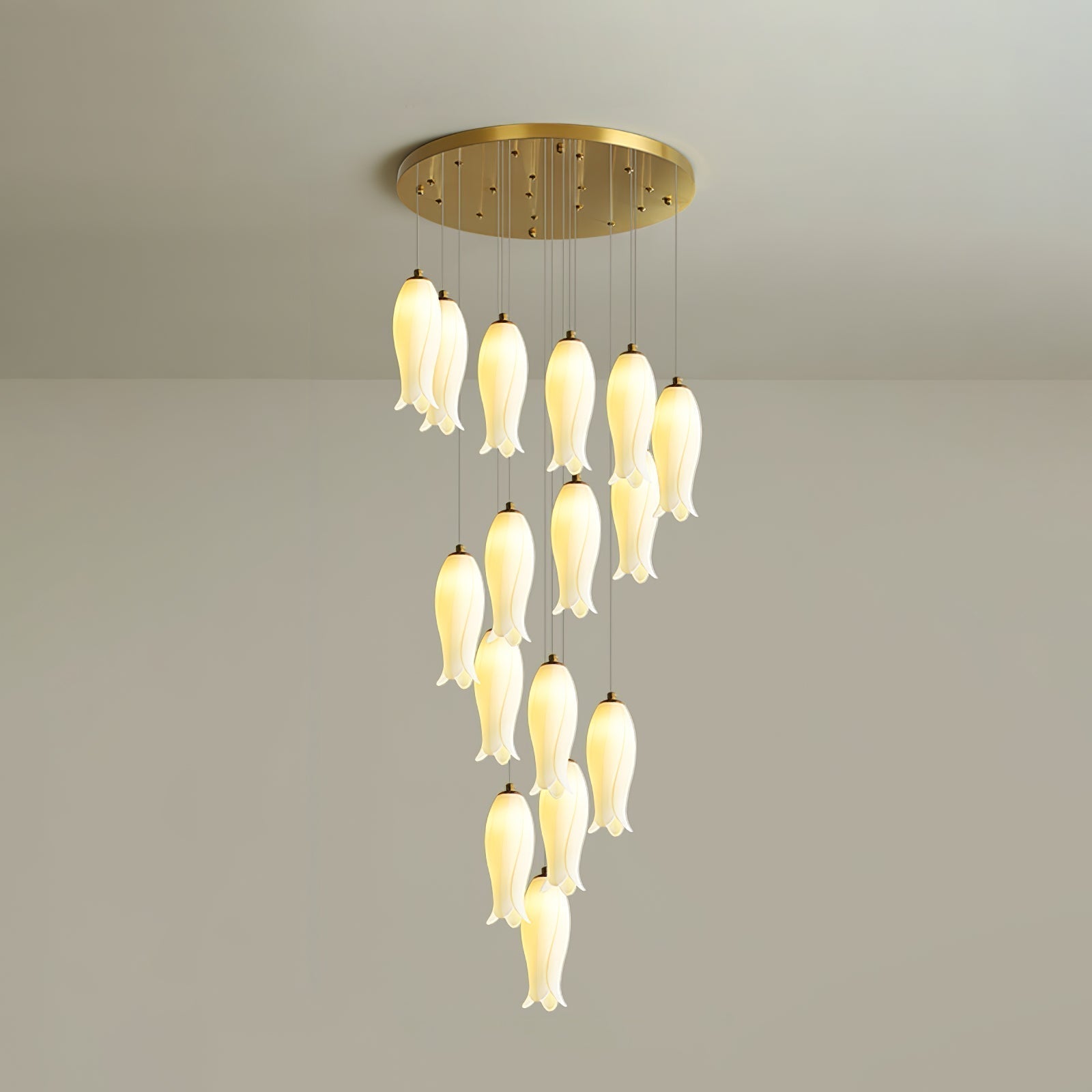Sylirion Alabaster Brass Chandelier - Lamp Outdoor