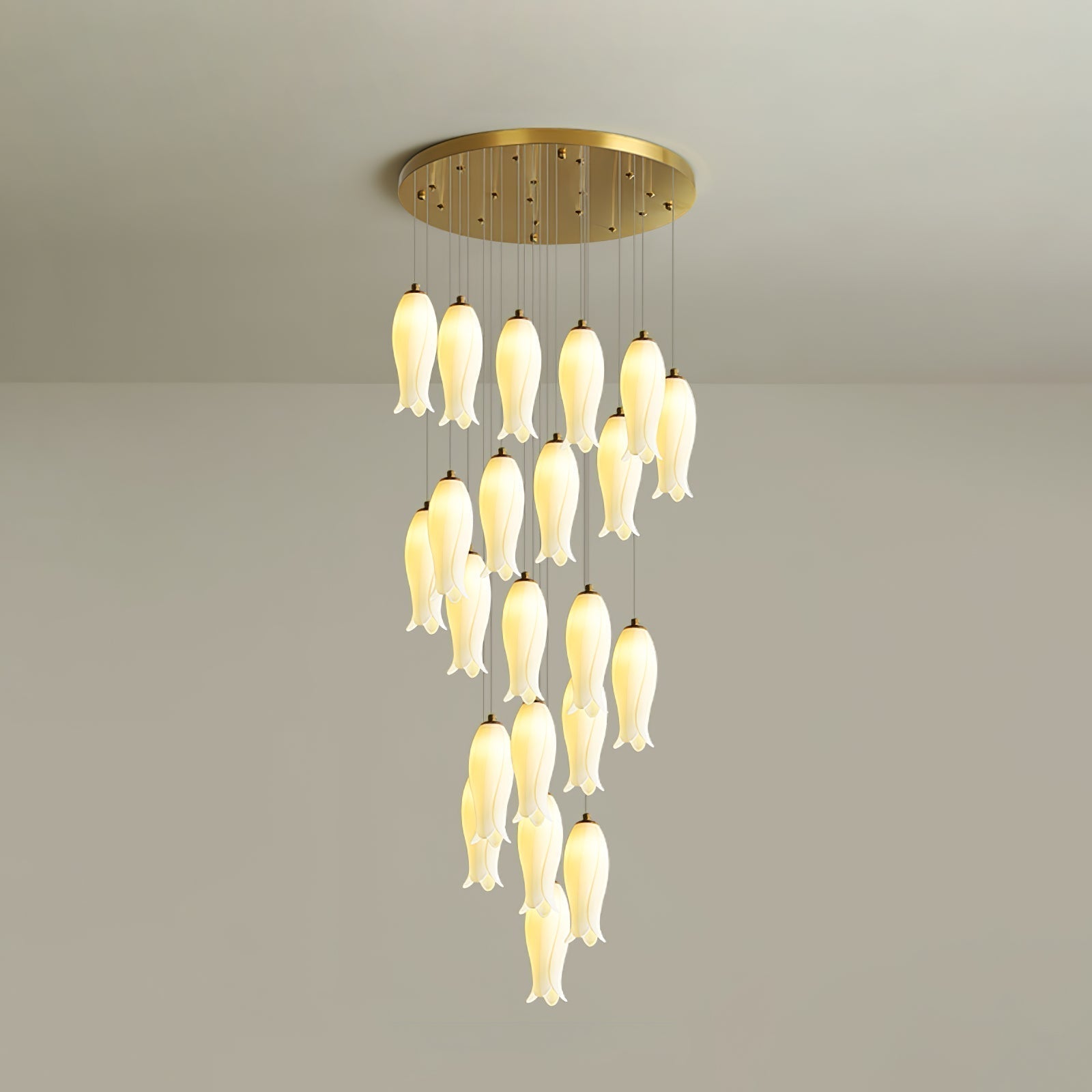 Sylirion Alabaster Brass Chandelier - Lamp Outdoor