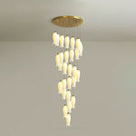 Sylirion Alabaster Brass Chandelier - Lamp Outdoor