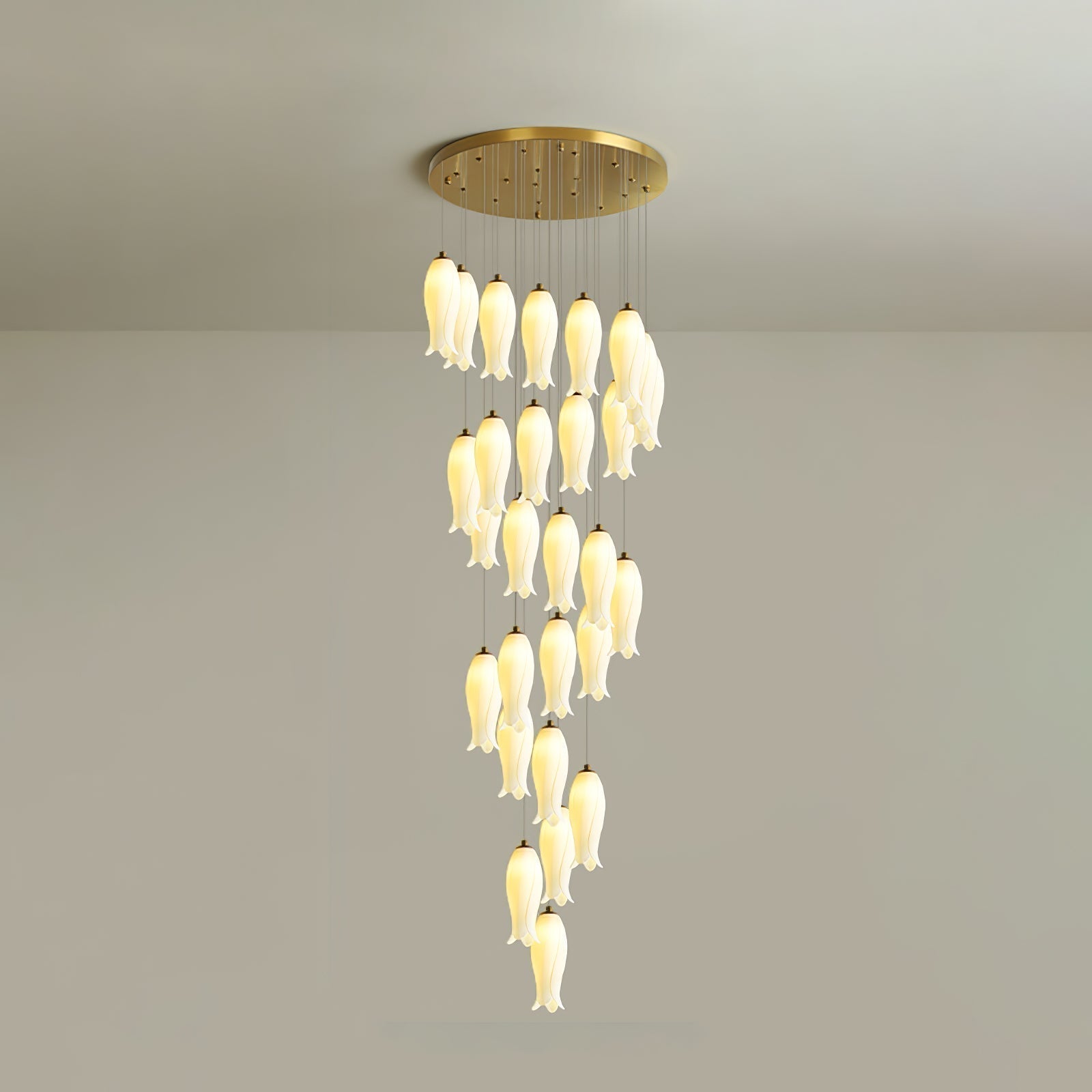 Sylirion Alabaster Brass Chandelier - Lamp Outdoor