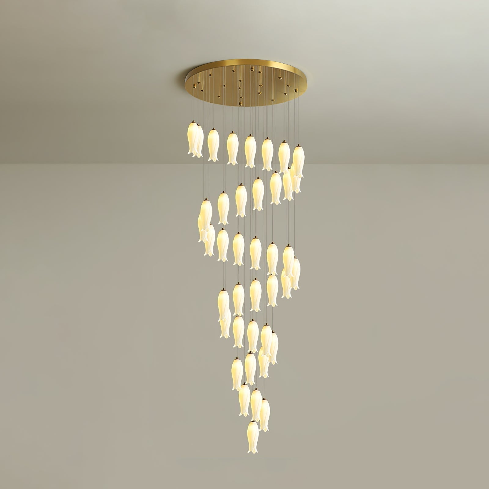 Sylirion Alabaster Brass Chandelier - Lamp Outdoor