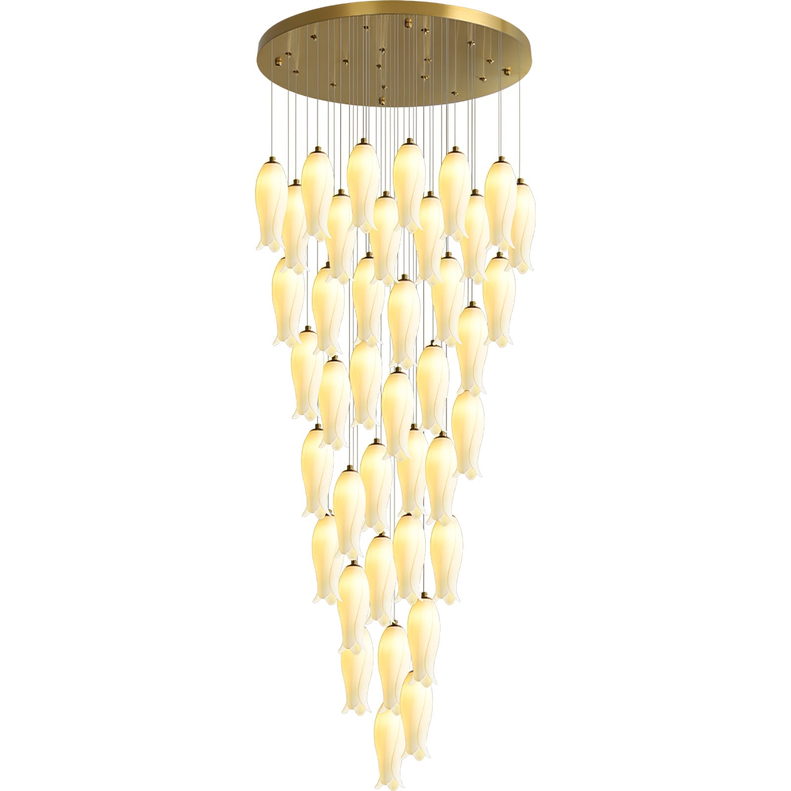 Sylirion Alabaster Brass Chandelier - Lamp Outdoor