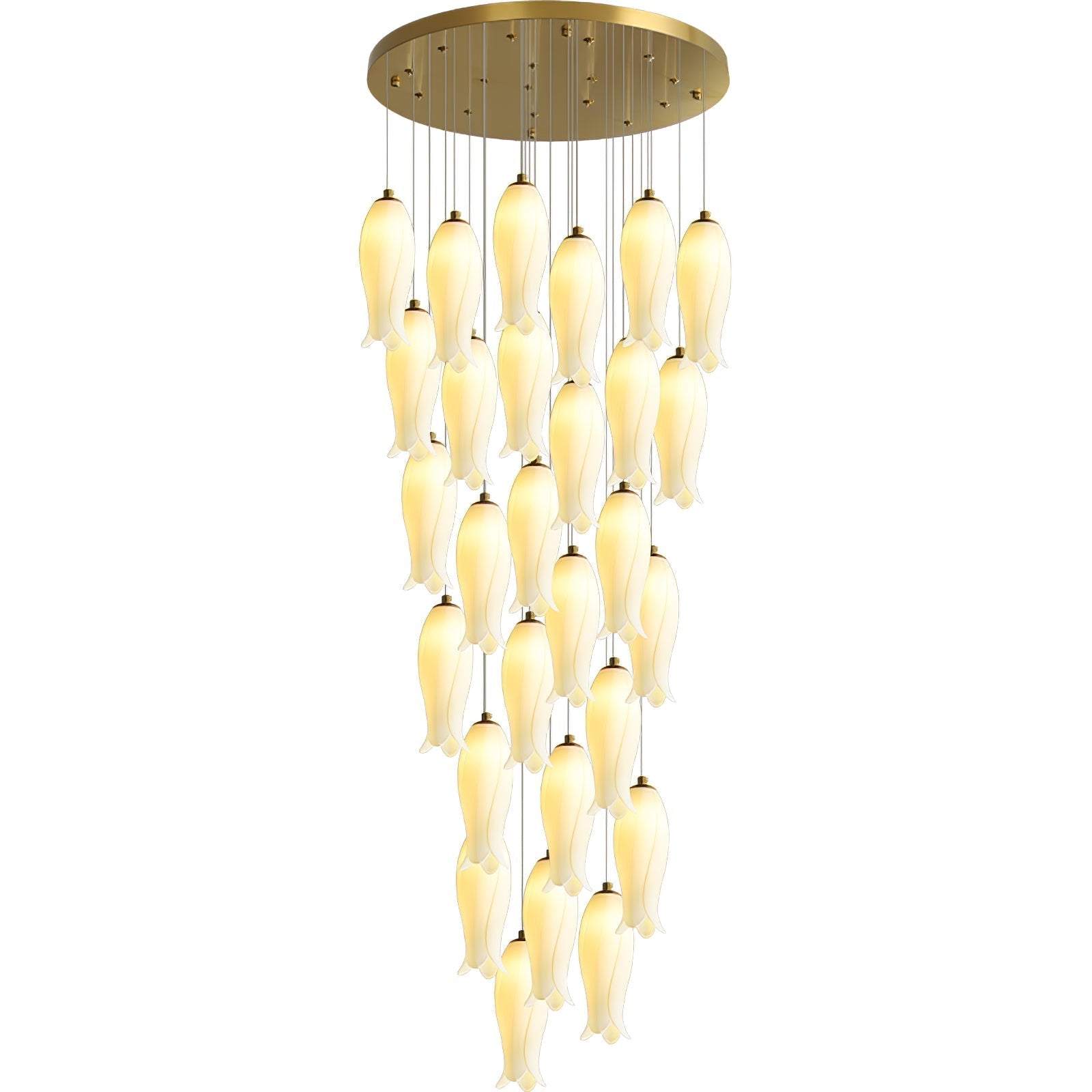 Sylirion Alabaster Brass Chandelier - Lamp Outdoor