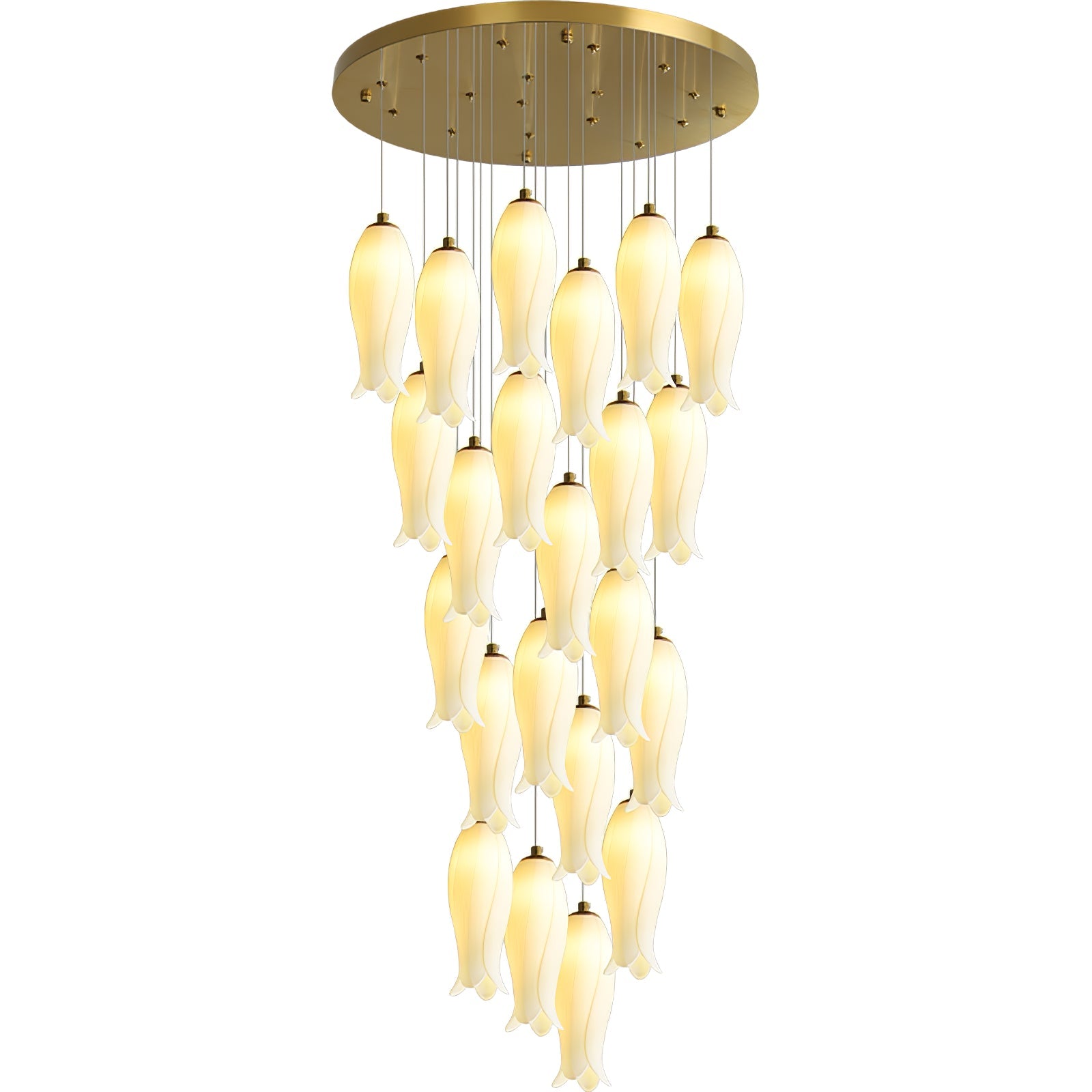 Sylirion Alabaster Brass Chandelier - Lamp Outdoor