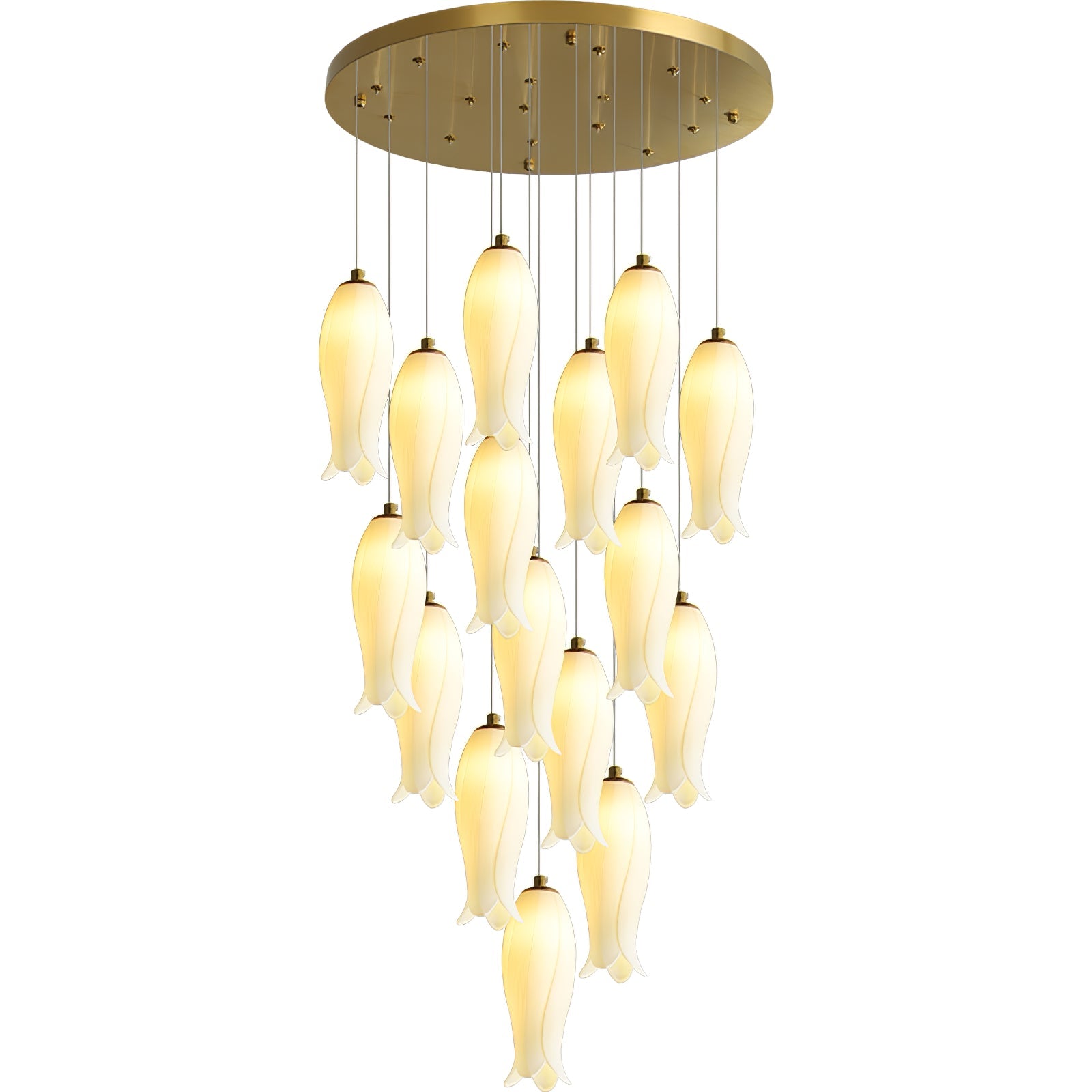 Sylirion Alabaster Brass Chandelier - Lamp Outdoor
