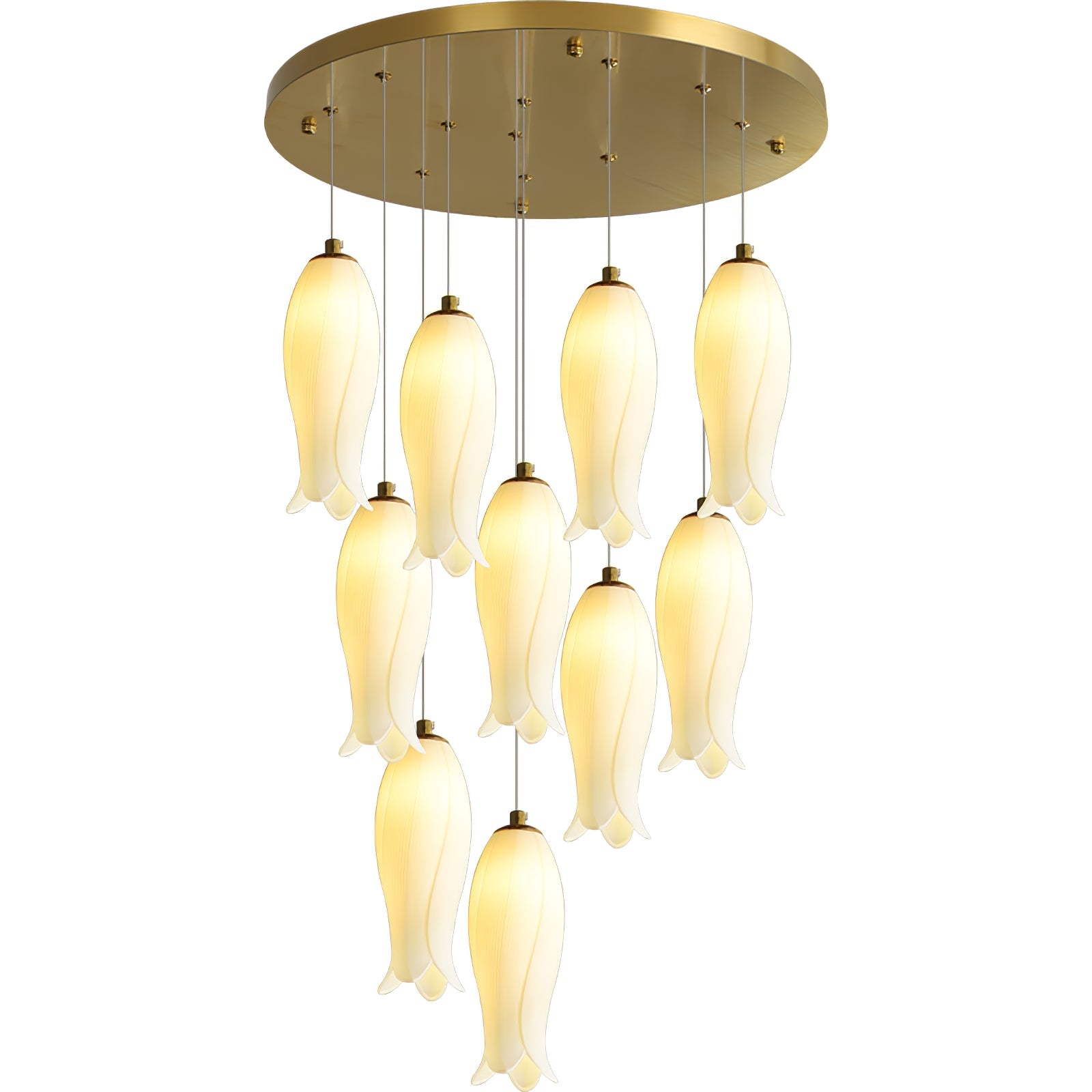Sylirion Alabaster Brass Chandelier - Lamp Outdoor