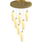 Sylirion Alabaster Brass Chandelier - Lamp Outdoor