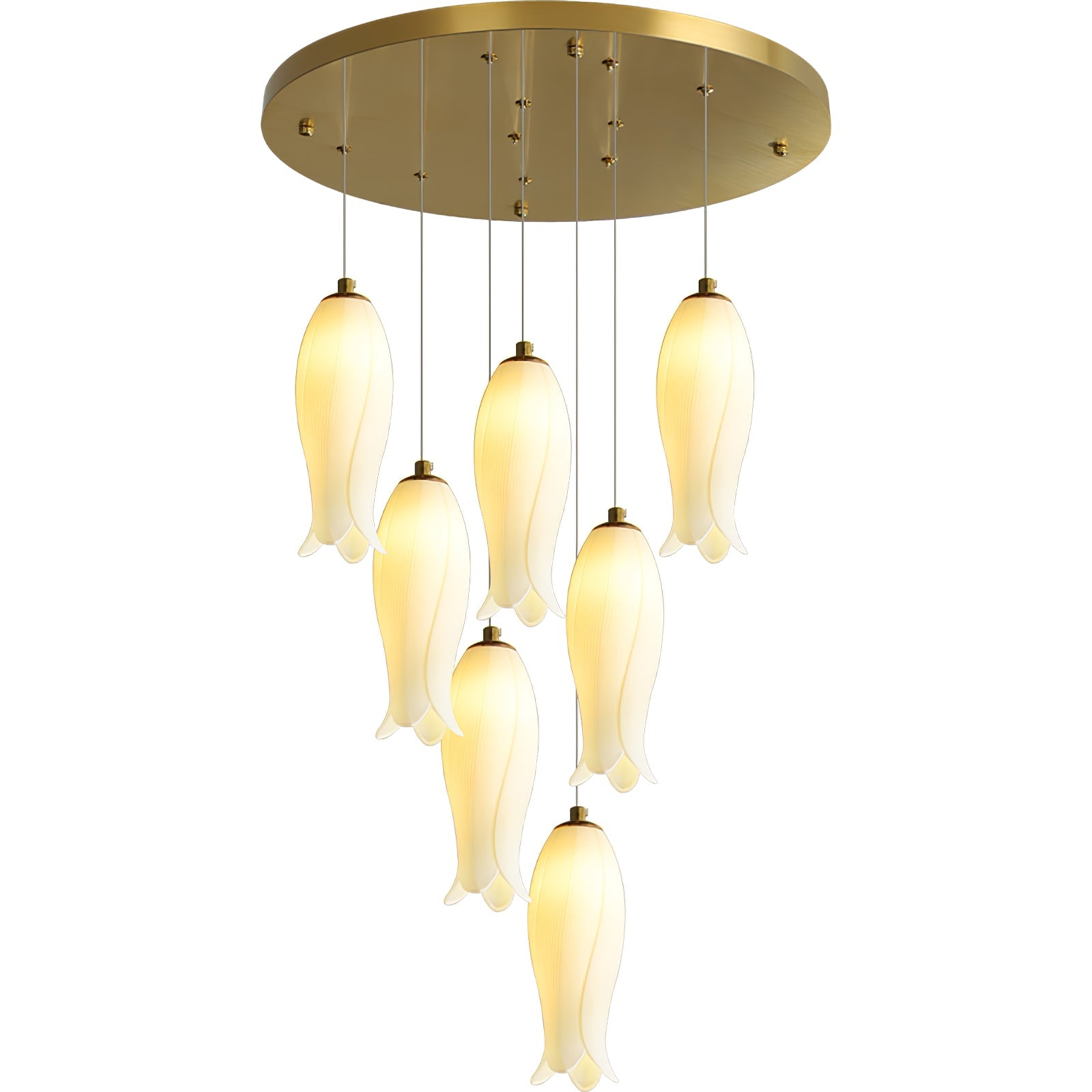 Sylirion Alabaster Brass Chandelier - Lamp Outdoor