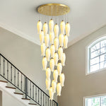 Sylirion Alabaster Brass Chandelier - Lamp Outdoor