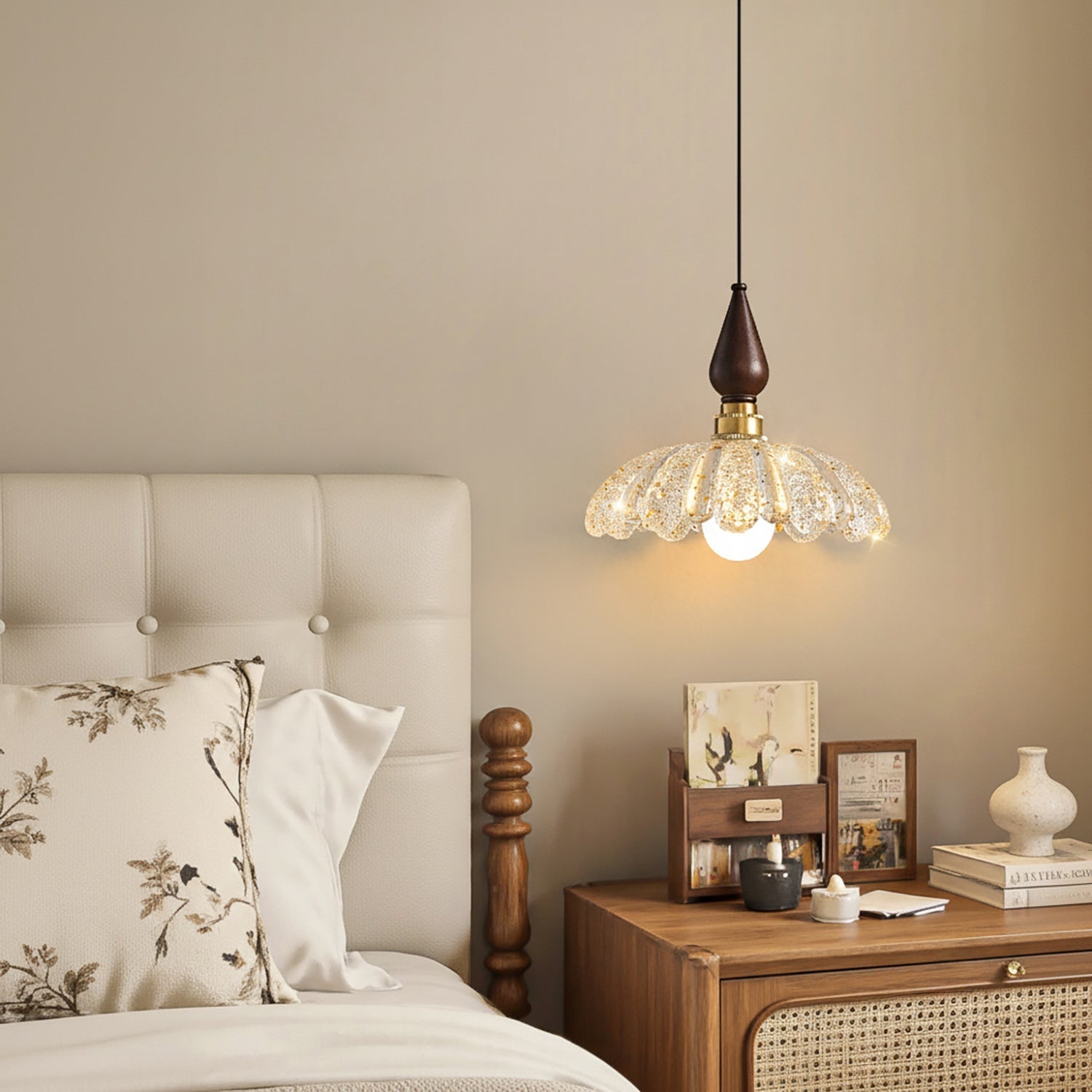 Lume Modern Wood Resin Pendant Light