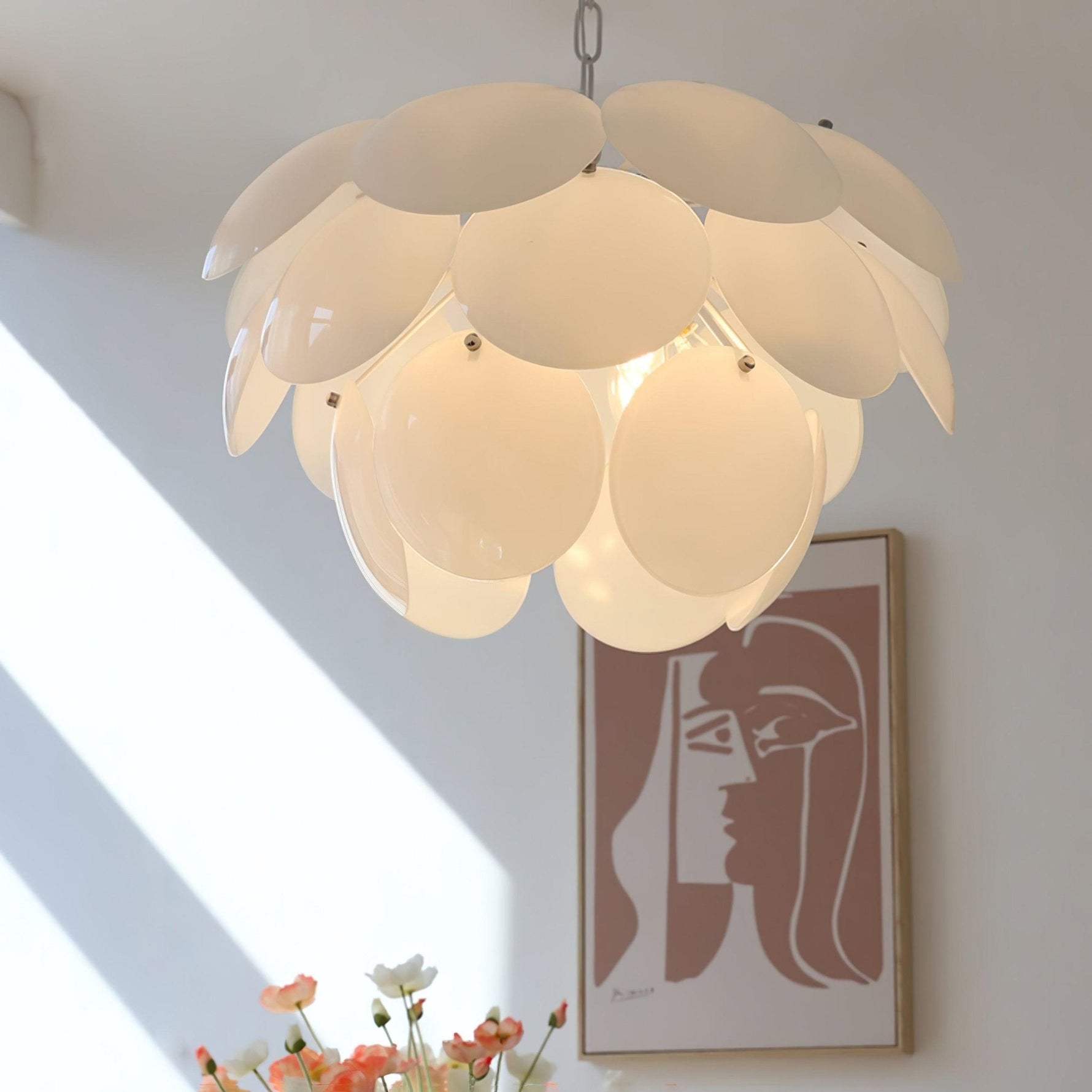 Sophia Minimalist Glass Chandelier - Lamp Outdoor