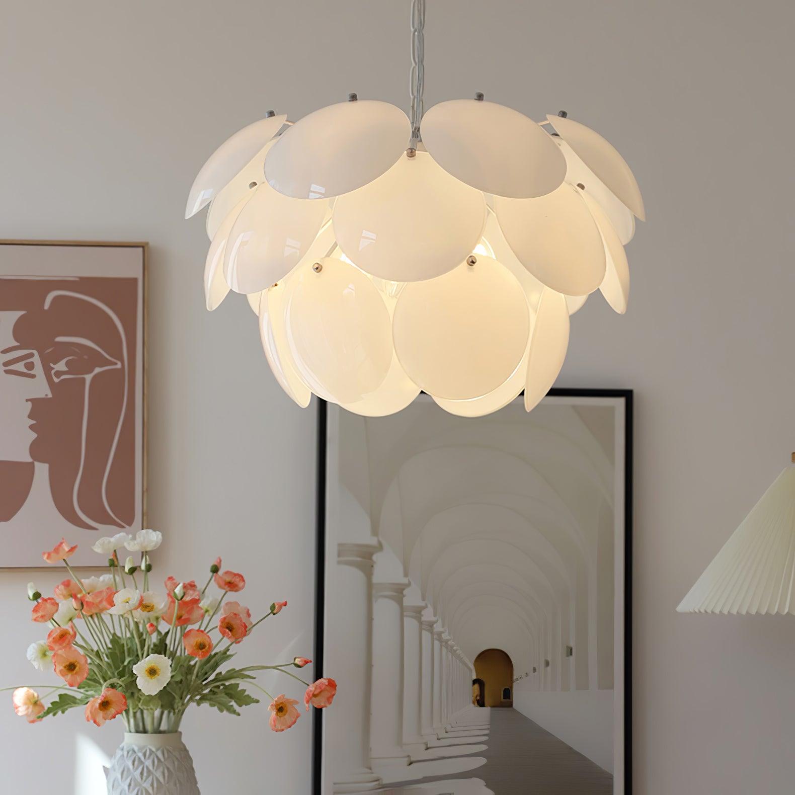 Sophia Minimalist Glass Chandelier - Lamp Outdoor