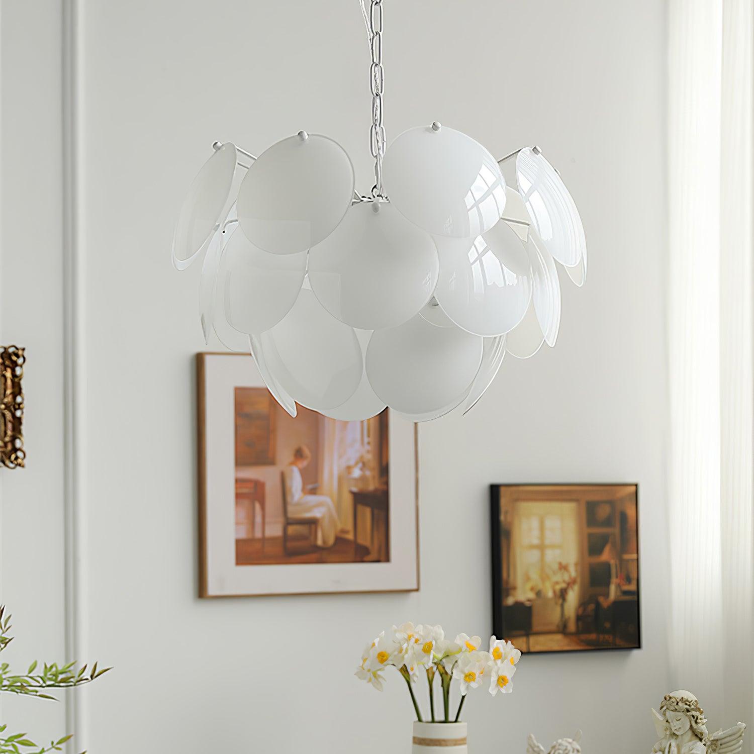 Sophia Minimalist Glass Chandelier - Lamp Outdoor