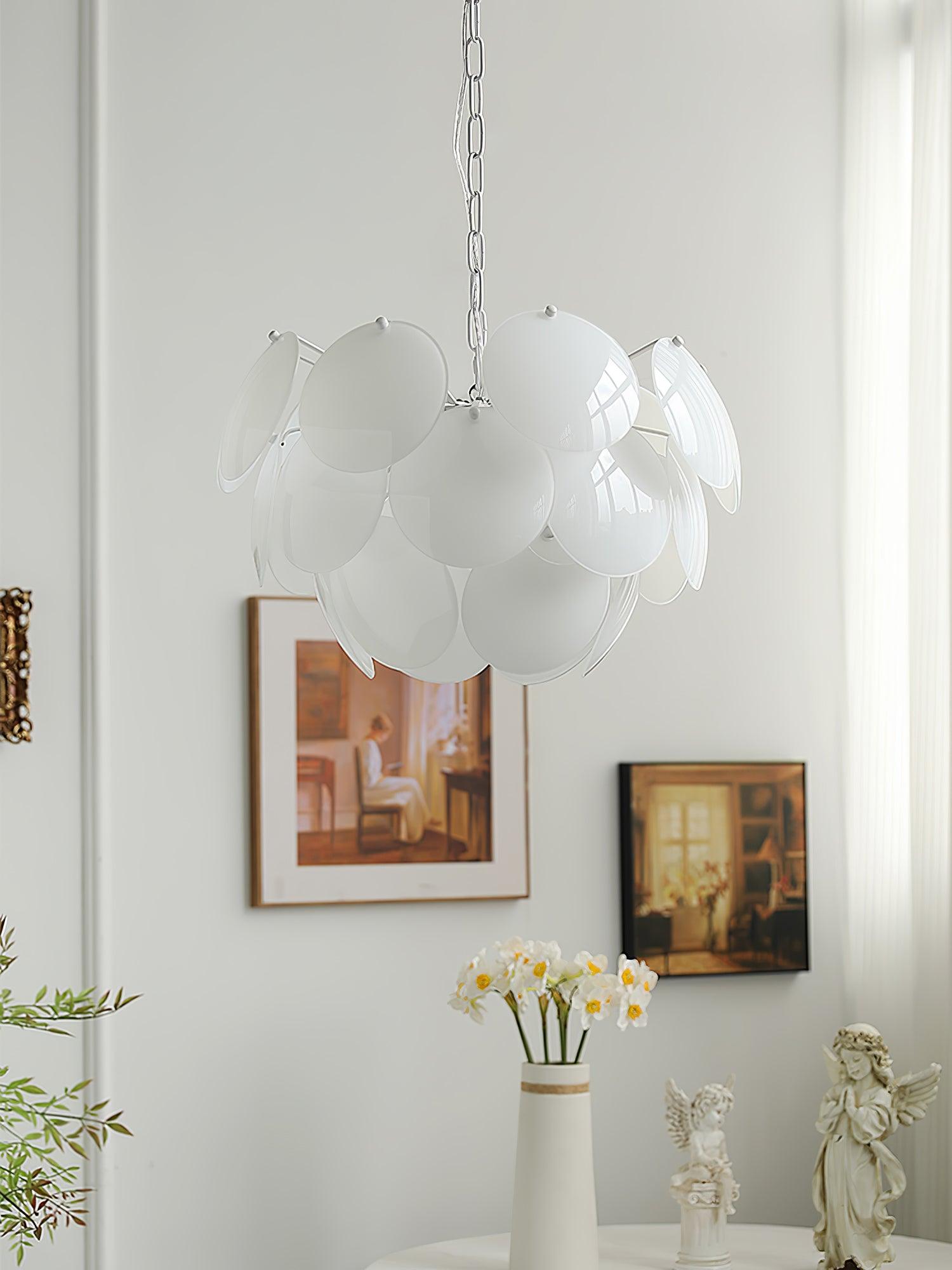 Sophia Minimalist Glass Chandelier - Lamp Outdoor