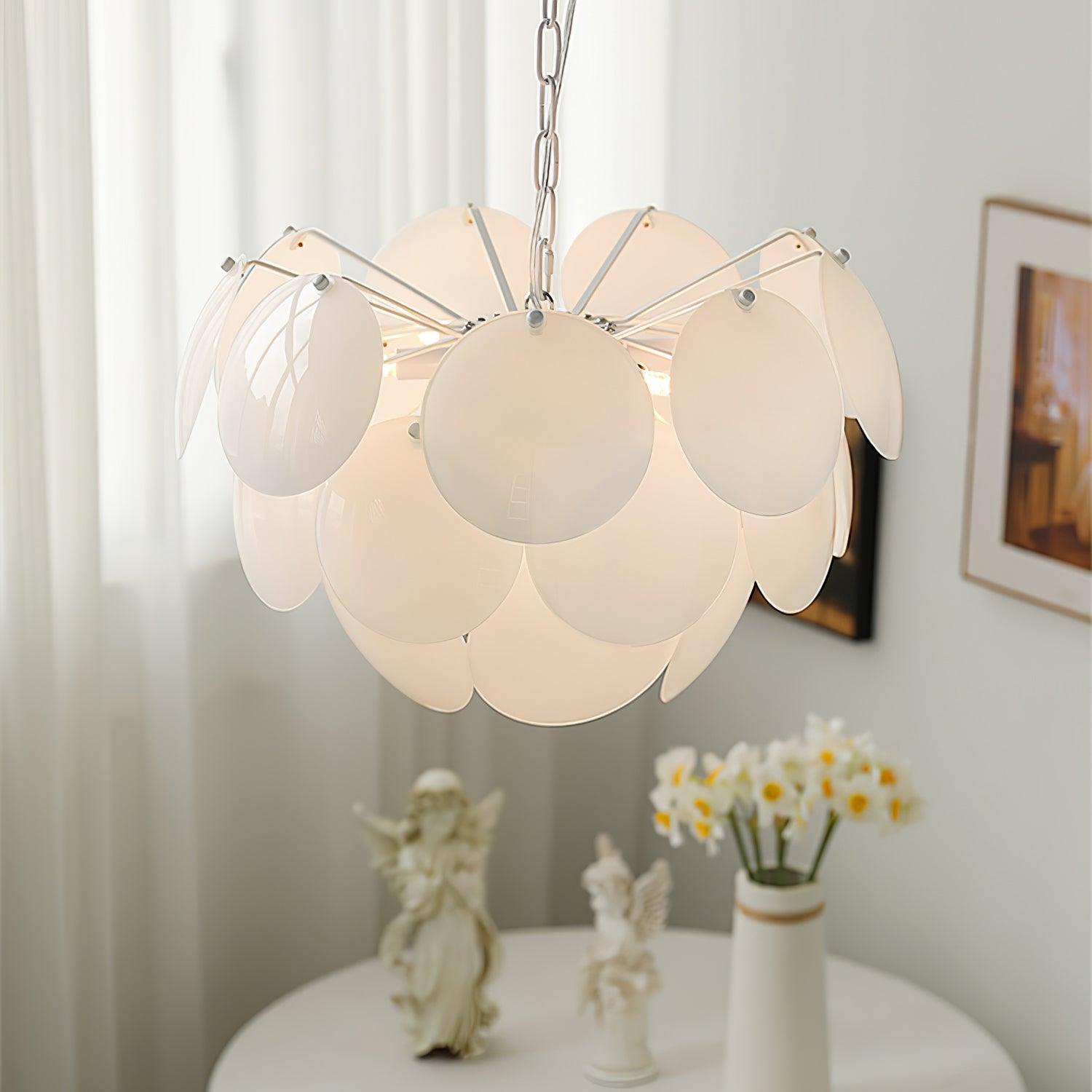 Sophia Minimalist Glass Chandelier - Lamp Outdoor
