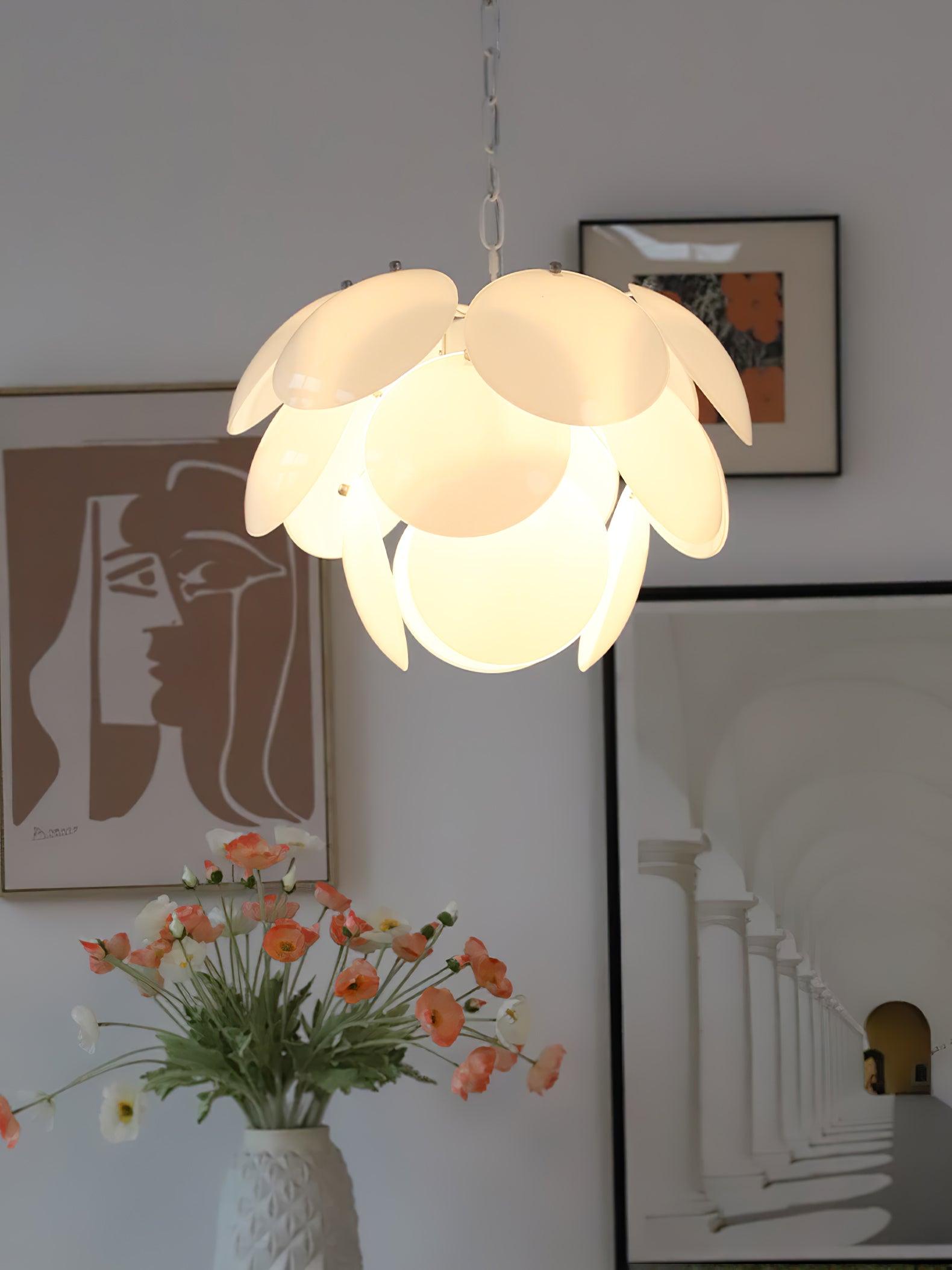 Sophia Minimalist Glass Chandelier - Lamp Outdoor