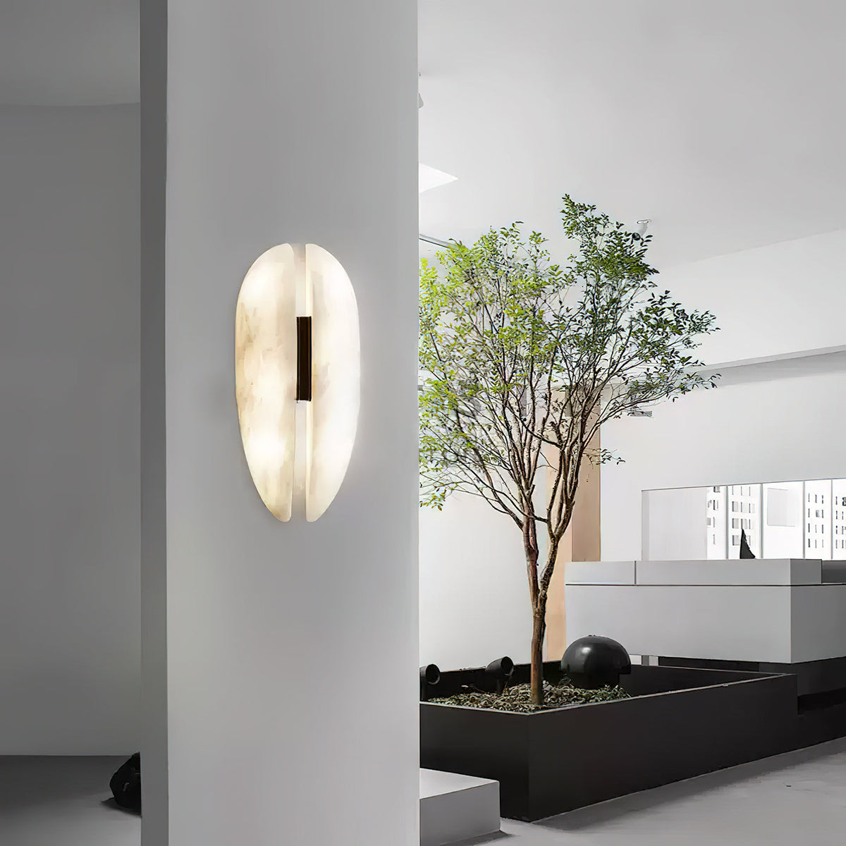 Selenic Artistic Alabaster Wall Lamp