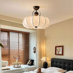 Yunshui Petal Fabric Bronze Pendant Light - Lamp Outdoor