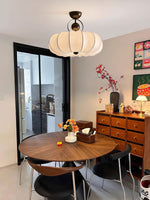 Yunshui Petal Fabric Bronze Pendant Light - Lamp Outdoor