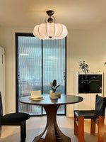 Yunshui Petal Fabric Bronze Pendant Light - Lamp Outdoor