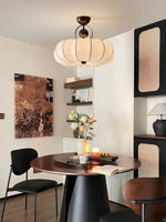 Yunshui Petal Fabric Bronze Pendant Light - Lamp Outdoor