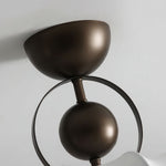 Yunshui Petal Fabric Bronze Pendant Light - Lamp Outdoor