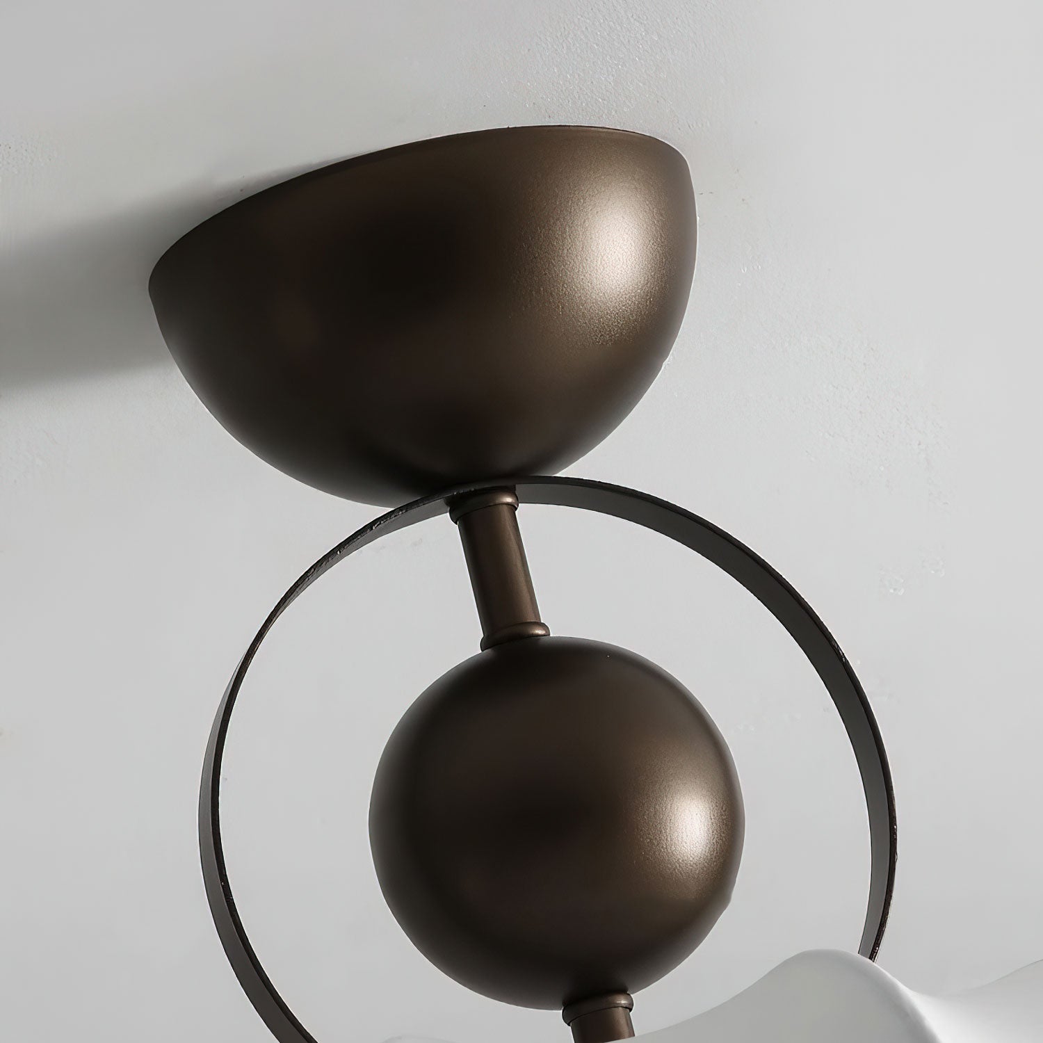 Yunshui Petal Fabric Bronze Pendant Light - Lamp Outdoor