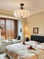 Yunshui Petal Fabric Bronze Pendant Light - Lamp Outdoor
