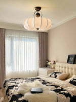Yunshui Petal Fabric Bronze Pendant Light - Lamp Outdoor
