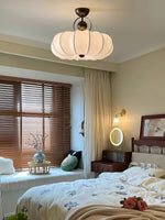 Yunshui Petal Fabric Bronze Pendant Light - Lamp Outdoor