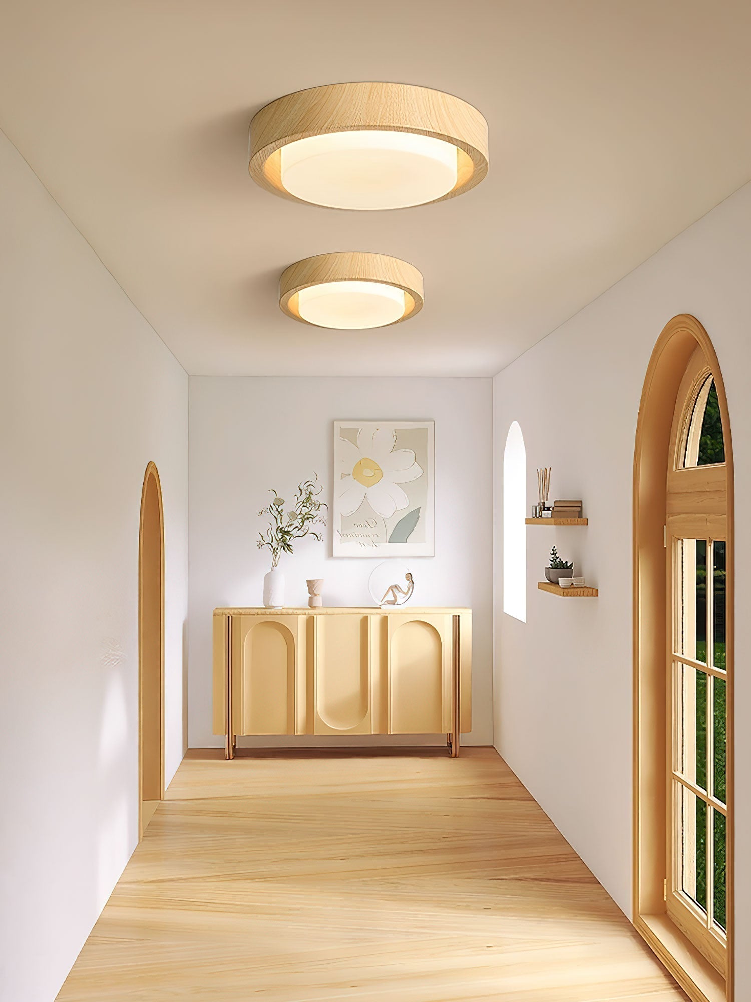 Daniel Minimalist Wood Ceiling Light - Lamp Outdoor