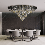 Elmarel Flowing Crystal Dining Chandelier - Lamp Outdoor
