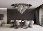 Elmarel Flowing Crystal Dining Chandelier - Lamp Outdoor