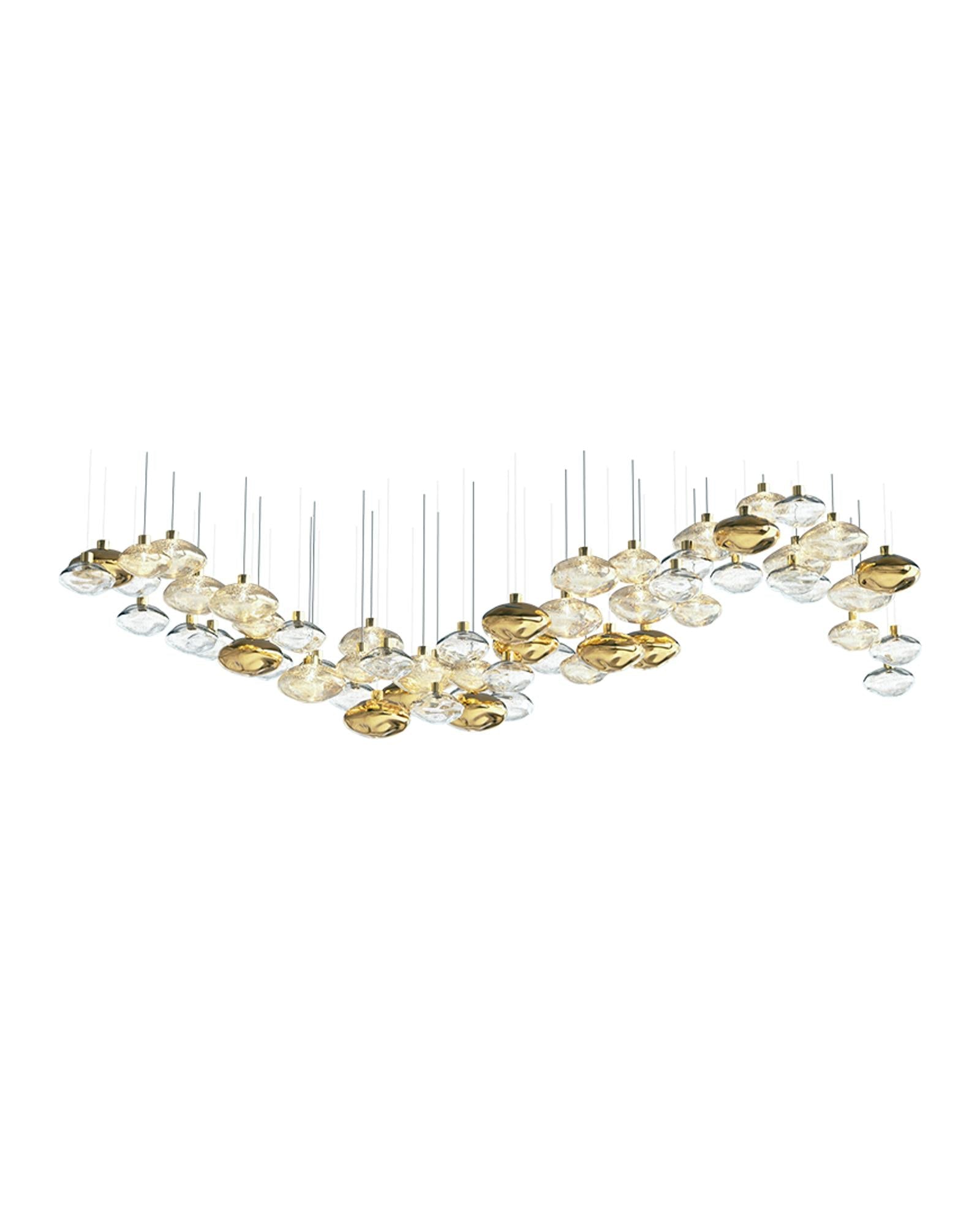 Elmarel Flowing Crystal Dining Chandelier - Lamp Outdoor