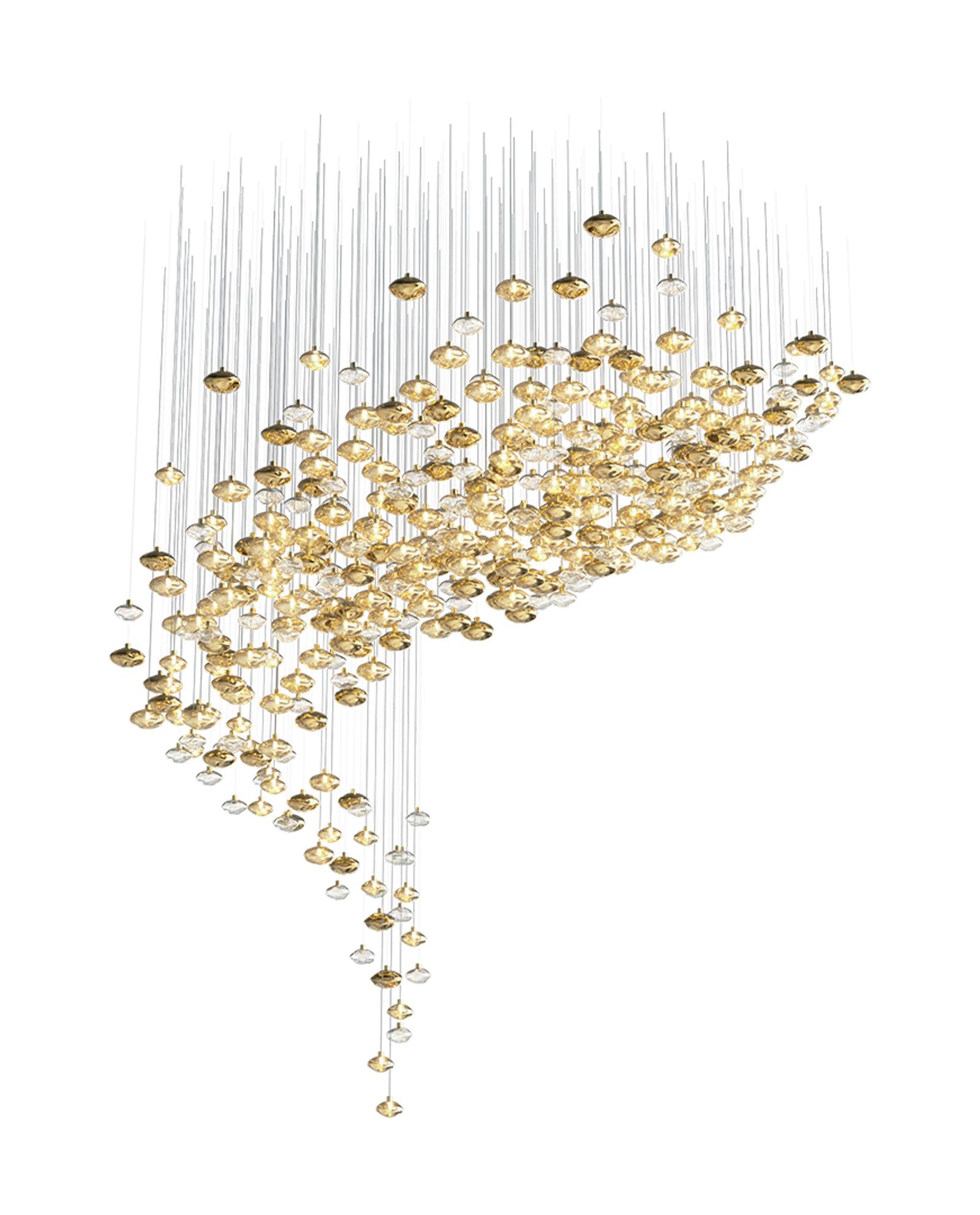 Elmarel Flowing Crystal Dining Chandelier - Lamp Outdoor