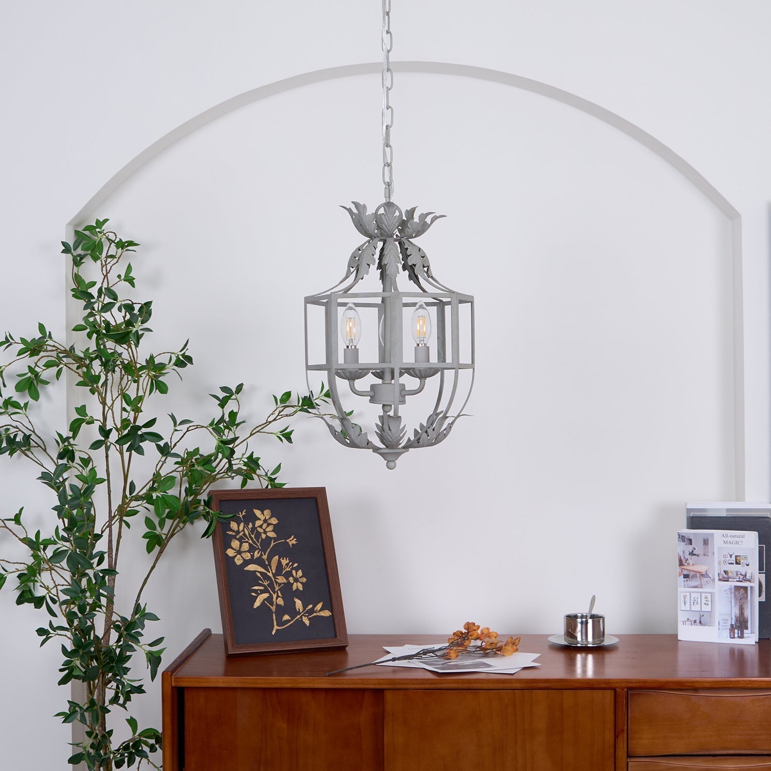 Lustre Retro Cage Chandelier - Lamp Outdoor