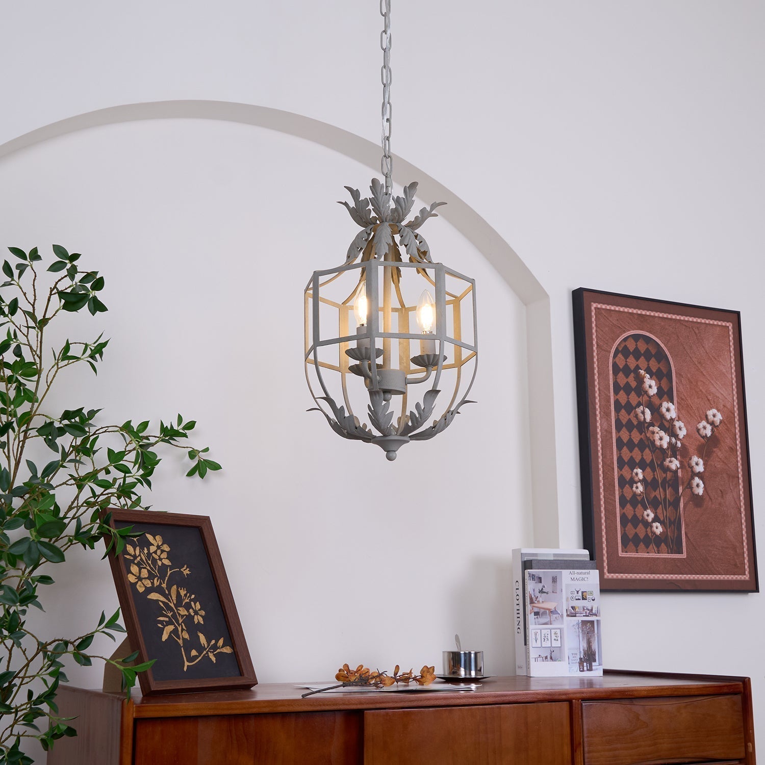 Lustre Retro Cage Chandelier - Lamp Outdoor