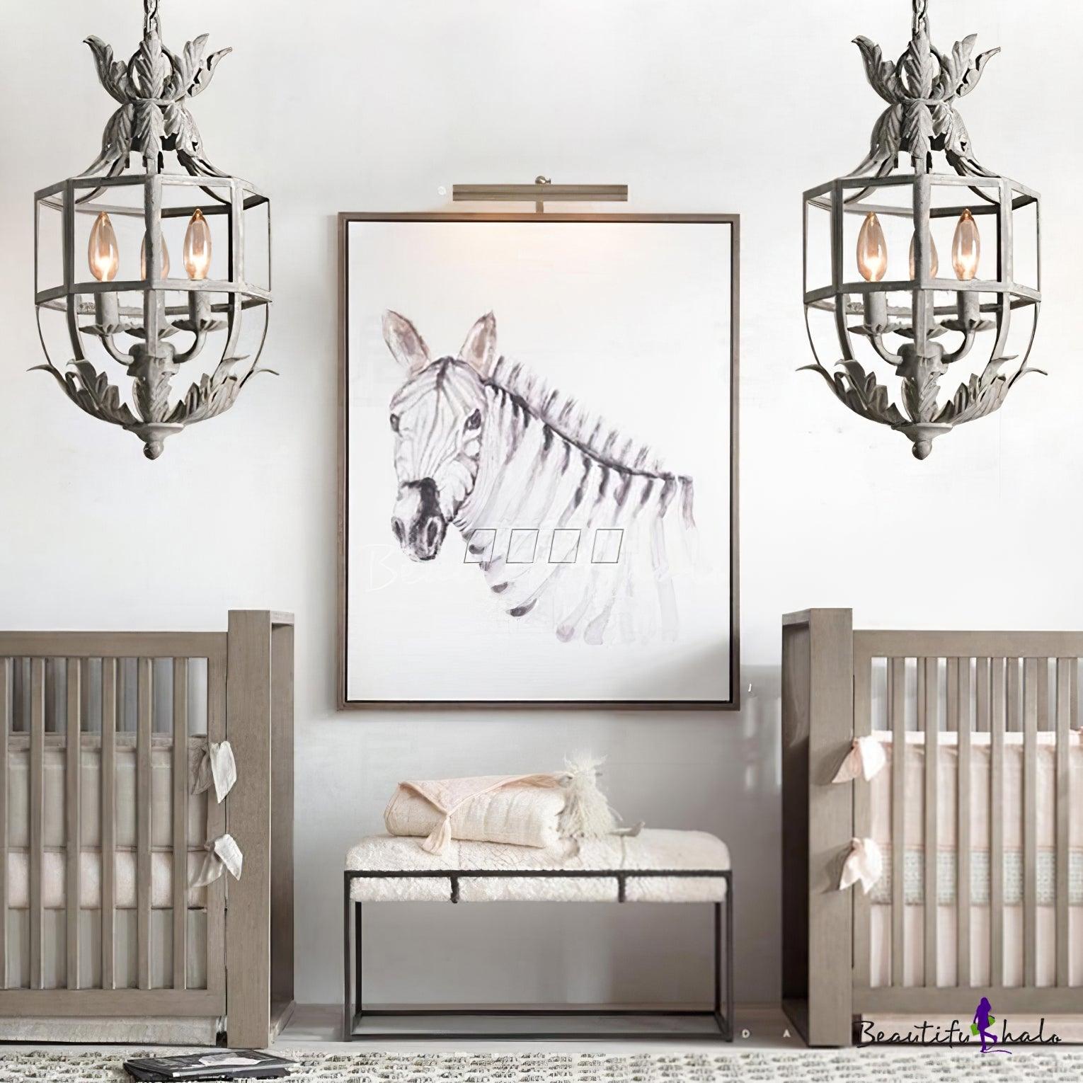Lustre Retro Cage Chandelier - Lamp Outdoor