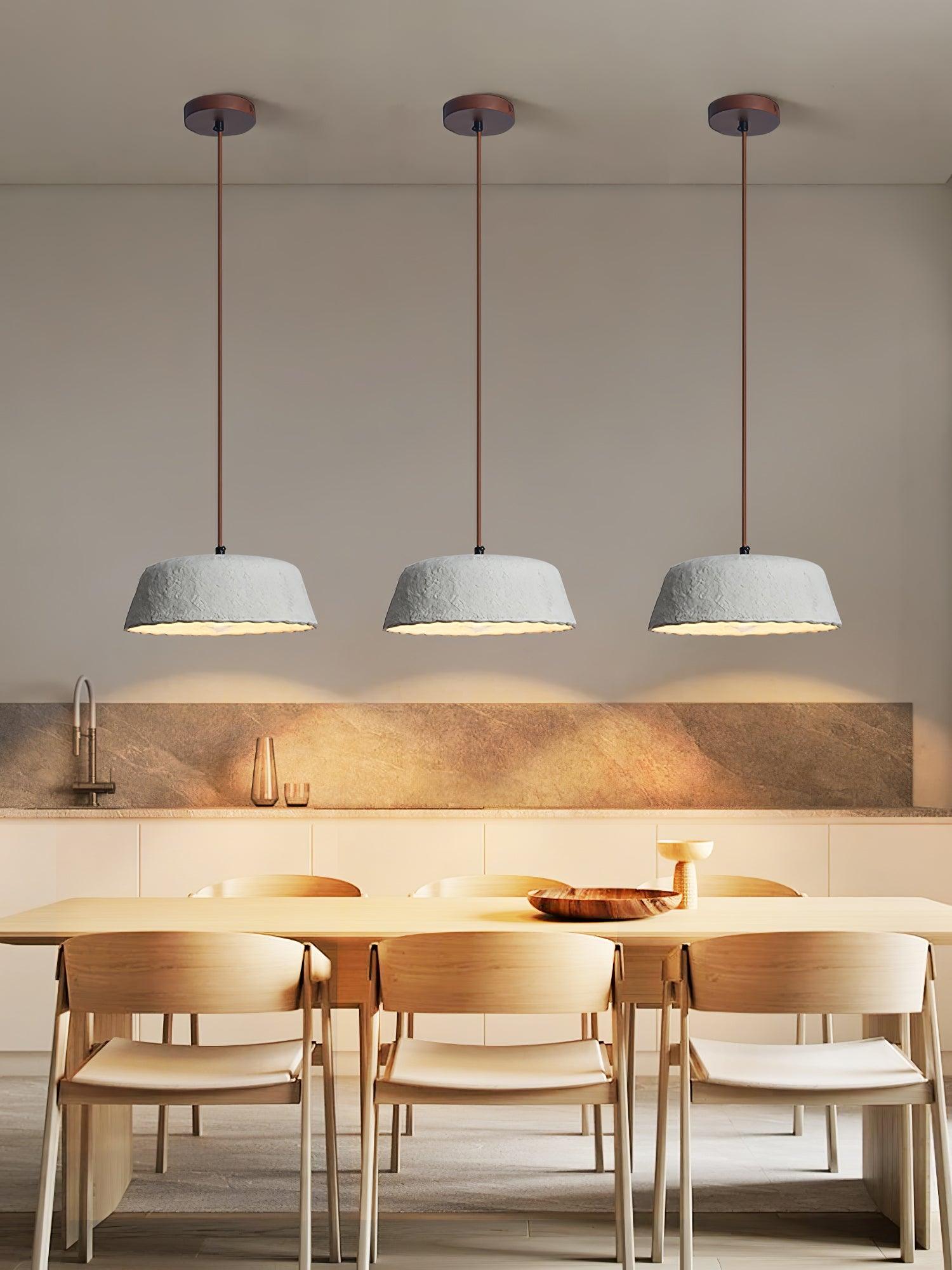 Stone Contemporary Wood Pendant Lamp - Lamp Outdoor