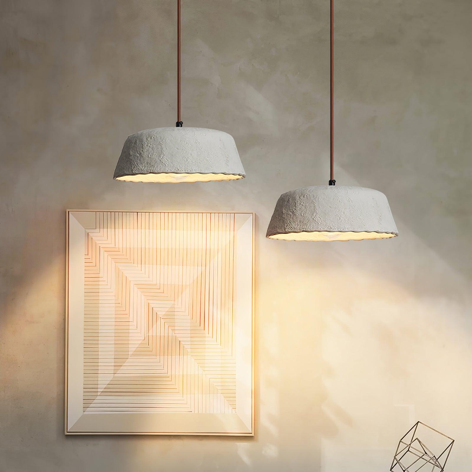 Stone Contemporary Wood Pendant Lamp - Lamp Outdoor