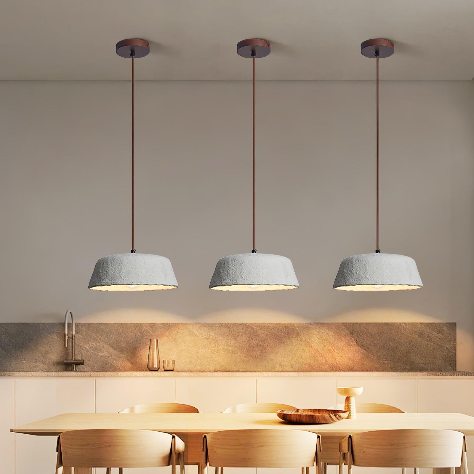 Stone Contemporary Wood Pendant Lamp - Lamp Outdoor