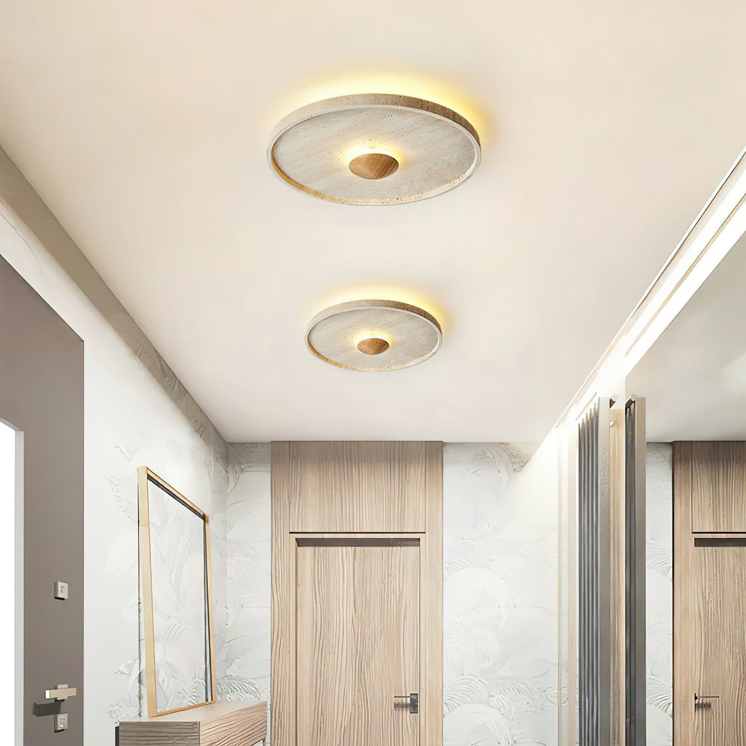 Luxely Wabi-Sabi Travertine Ceiling Light