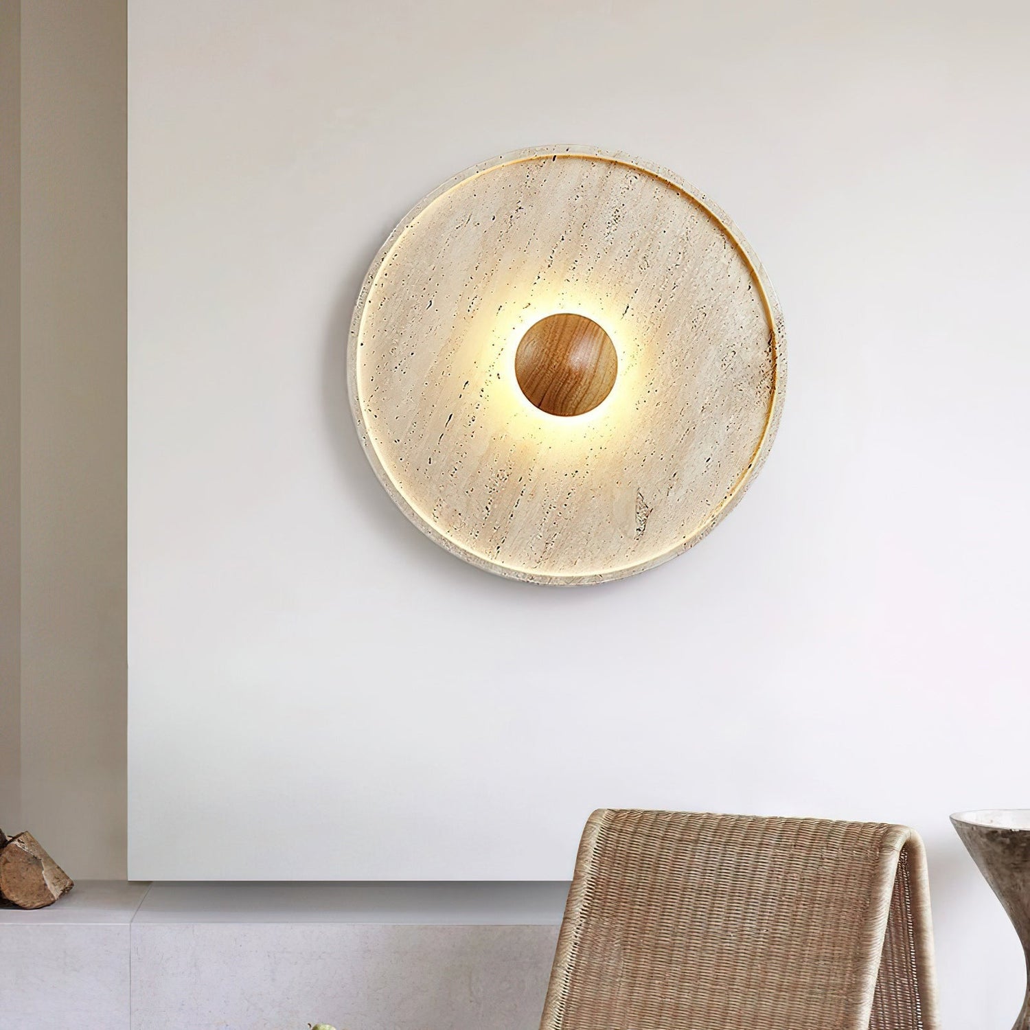Luxely Wabi-Sabi Travertine Wall Light