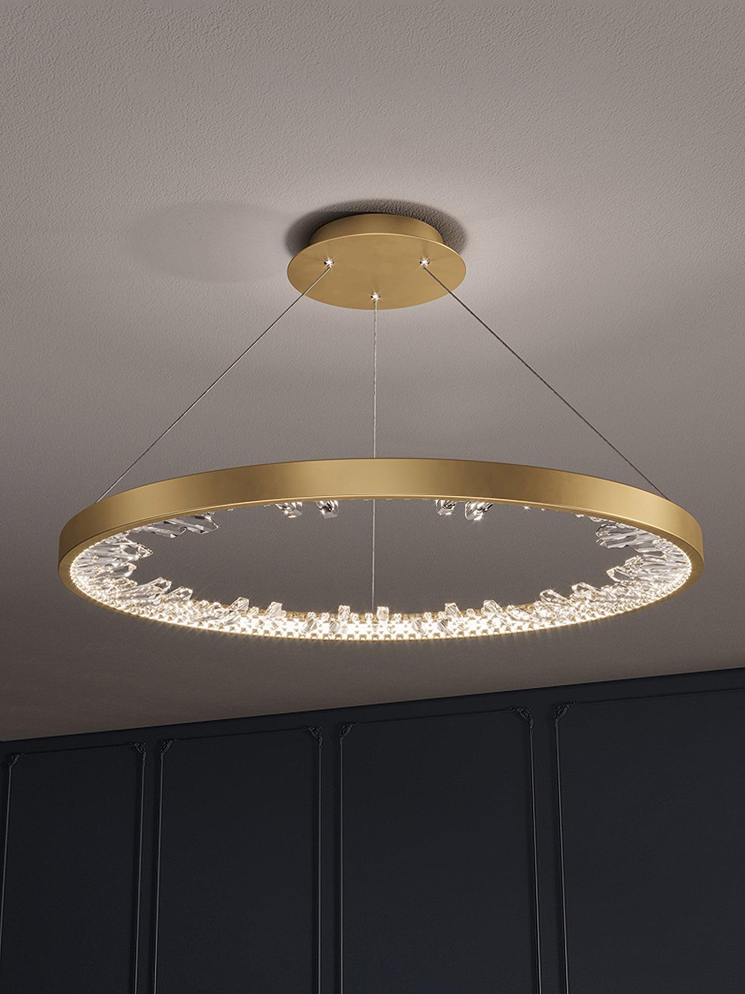 Luxury Circle Crystal Chandelier - Lamp Outdoor
